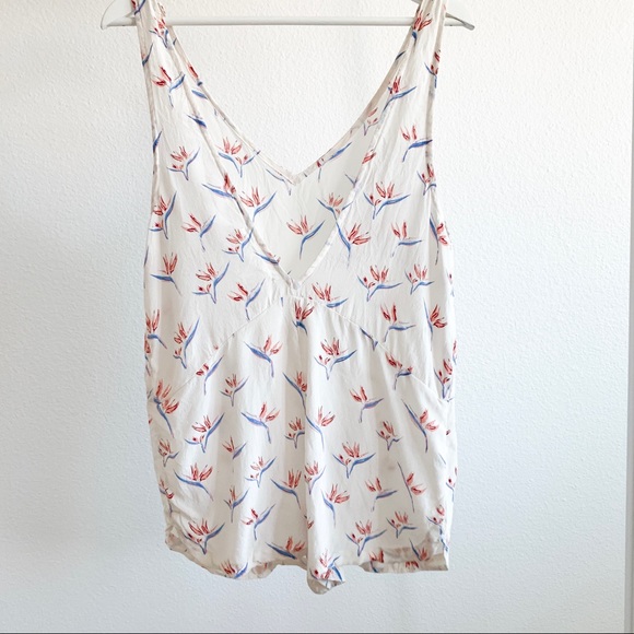 RARE Acacia 100% Silk Italy Romper BirdsofParadise - Picture 2 of 4